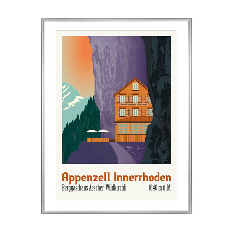 Appenzell poster: Innerrhoden mountain inn
