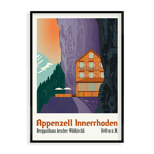 Appenzell poster: Innerrhoden mountain inn