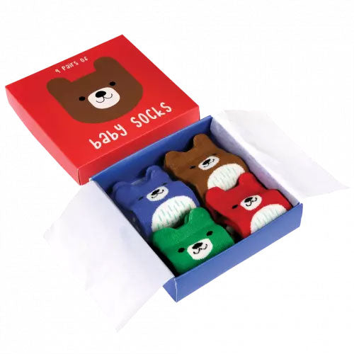 Baby-Bär-Socken in Geschenkbox