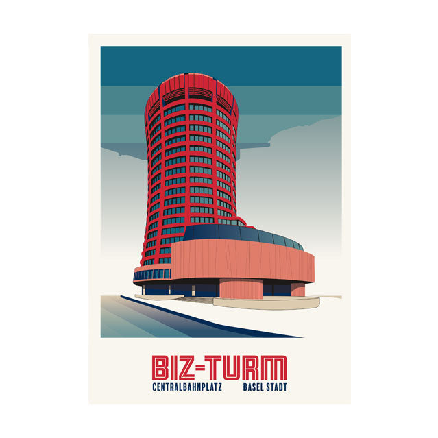 Basel Poster: BIZ-Turm