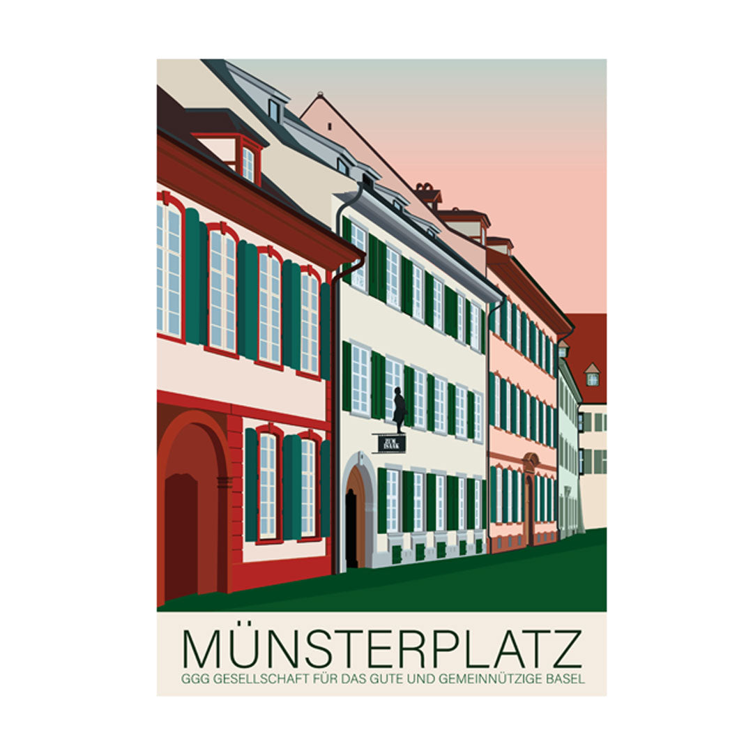 Basel Poster: Münsterplatz