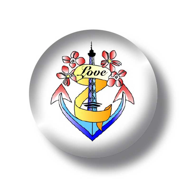 Button: Funkturm Love