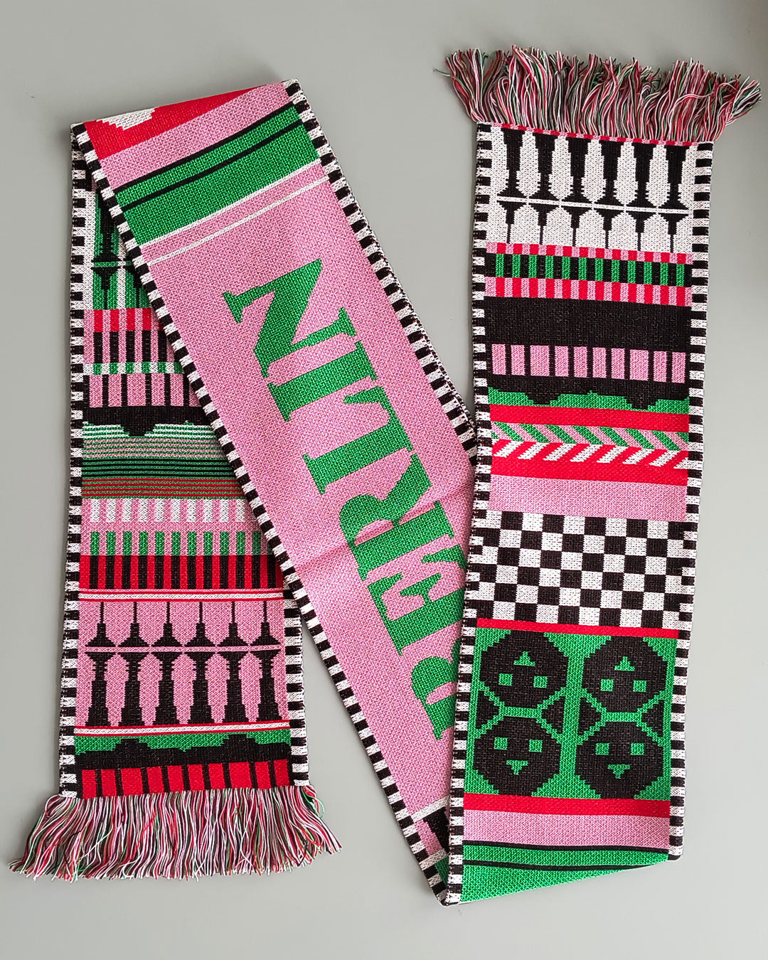 Berlin Fanschal: Pink-Green