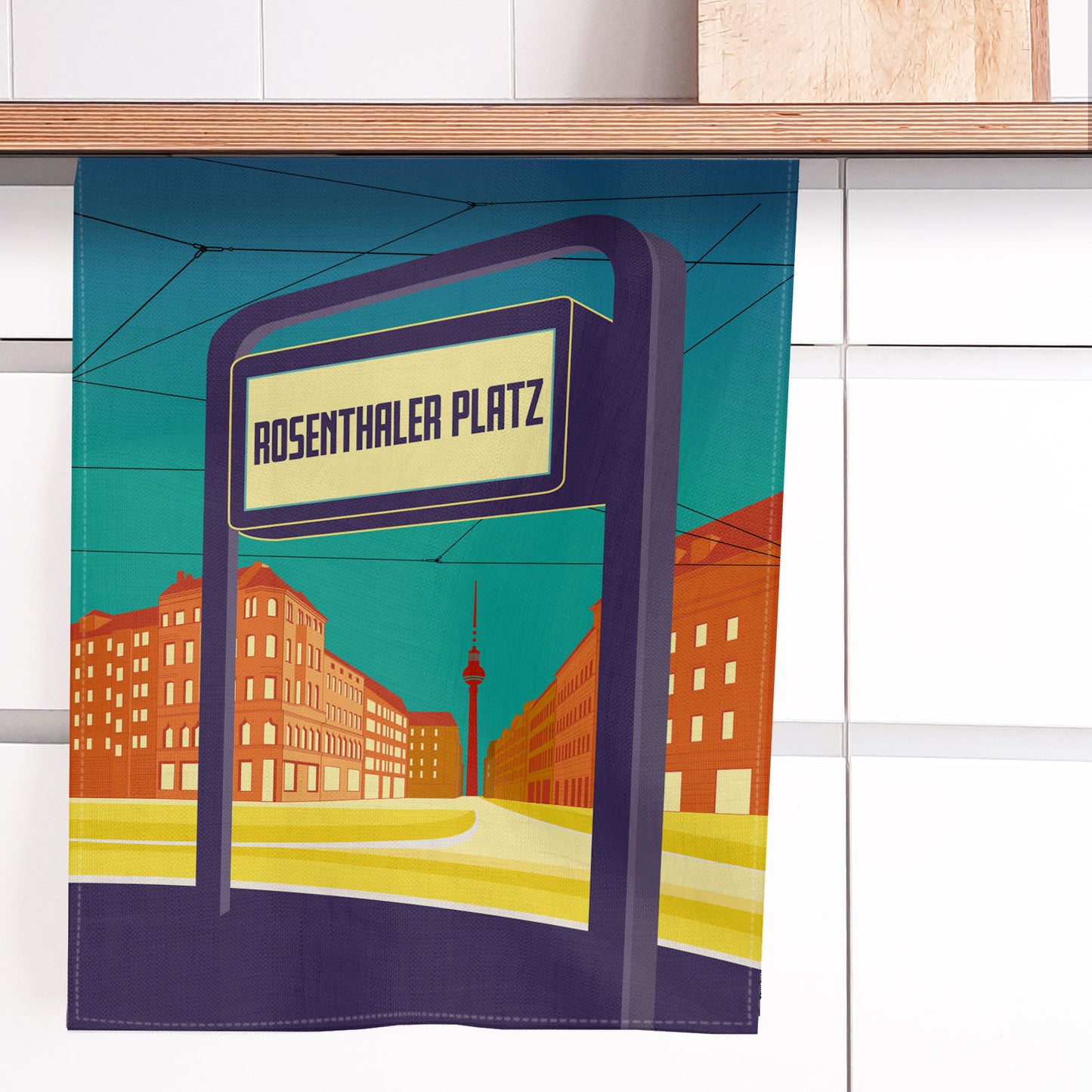 Geschirrtuch: Rosenthaler Platz