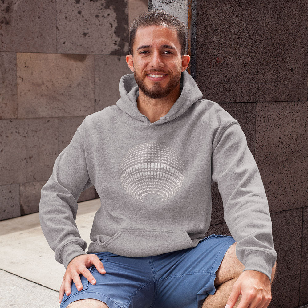 Hoodie: Berliner Fernsehturm Disco grau weiß
