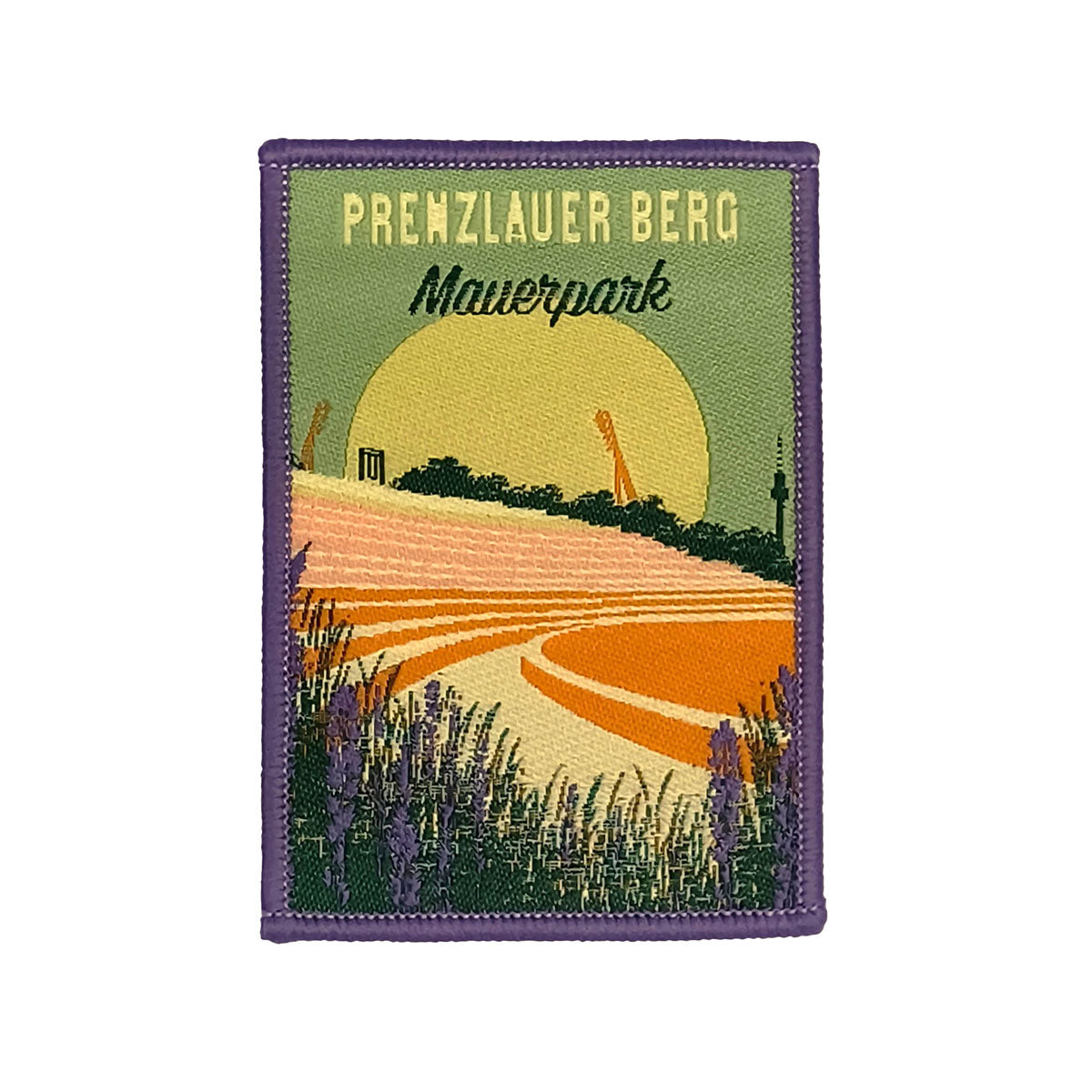Berliner Patch-Design: Ein hochwertiger Stickpatch mit einem originellen Mauerpark-Motiv, perfekt für Sammler und als stylischer Blickfang.