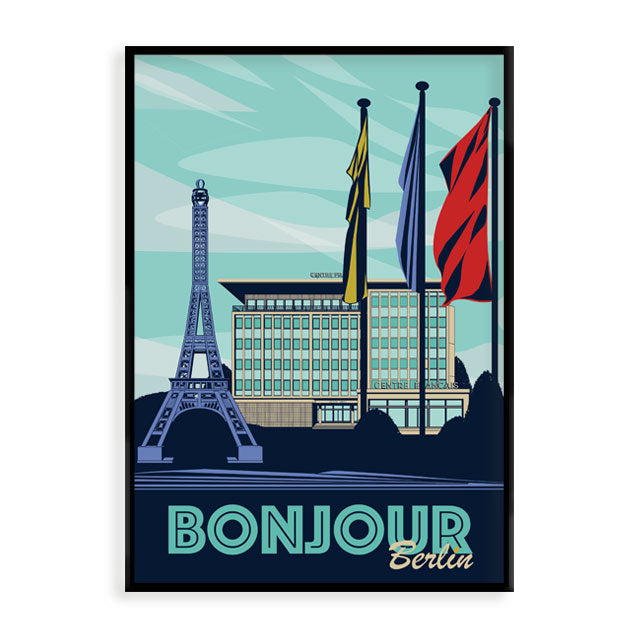 Berlin Poster: Bonjour Berlin