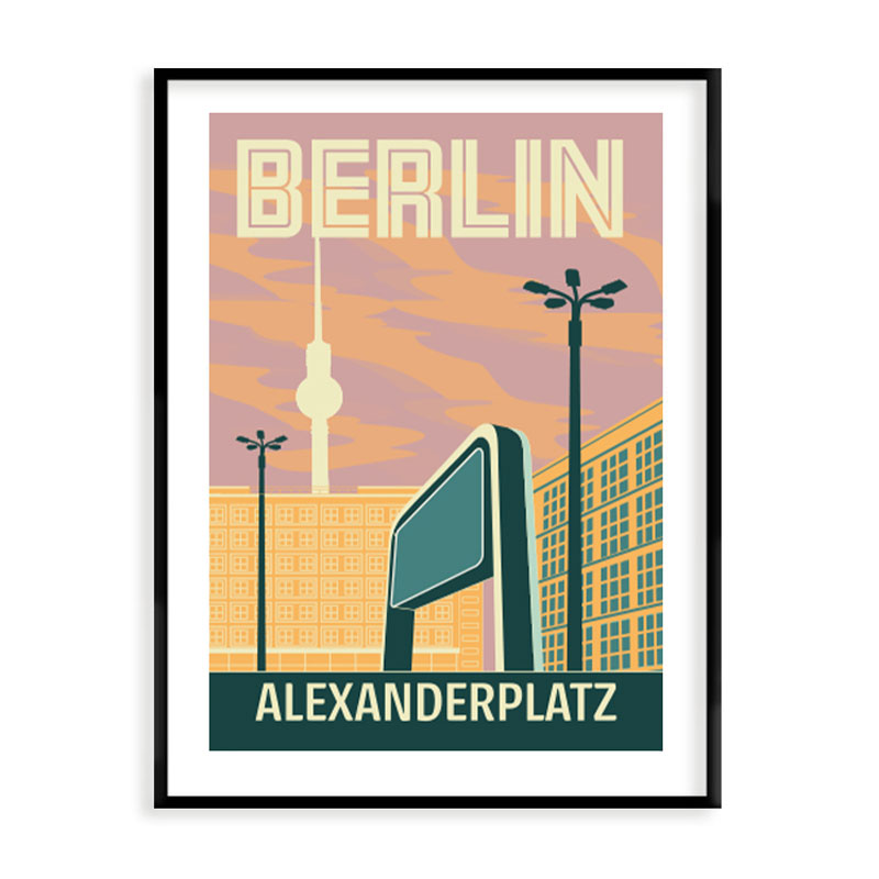 Berlin Poster: Alexanderplatz Abendrot