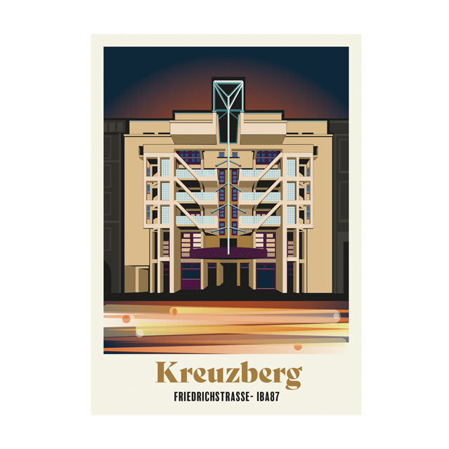 Berlin Poster: Kreuzberg Friedrichstraße IBA87