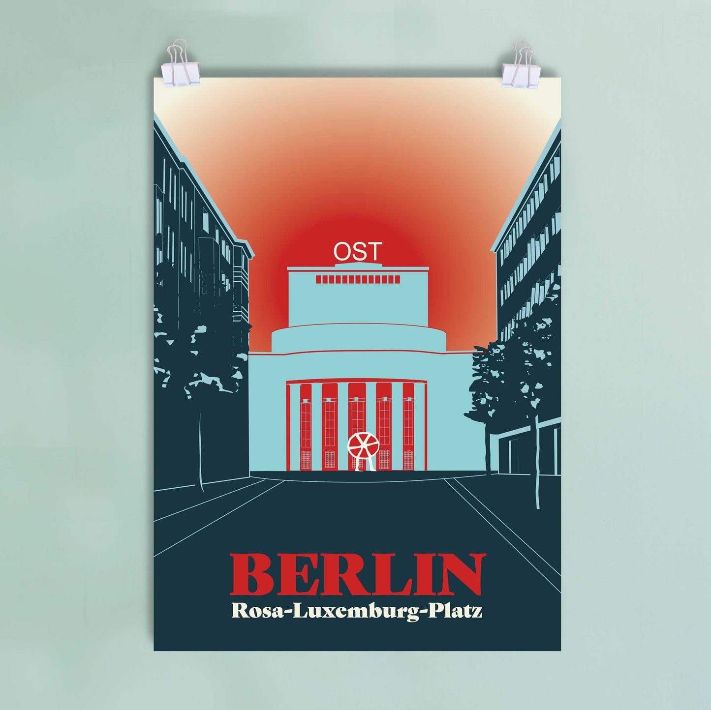 Berlin Poster: Rosa Luxemburg Platz