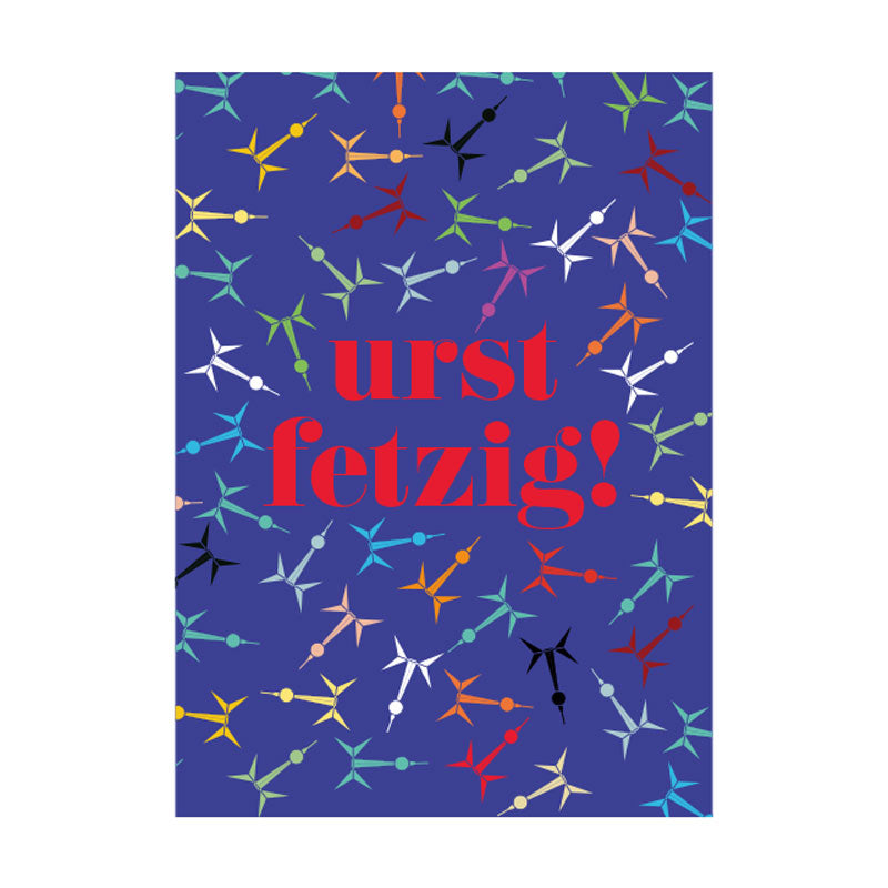 Postkarte: Urst Fetzig Fernsehturm Konfetti