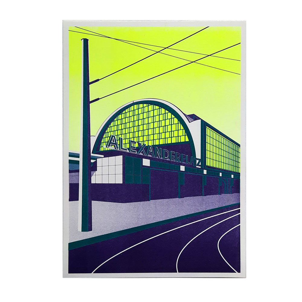 Riso Art Print: Alexanderplatz - fluo yellow