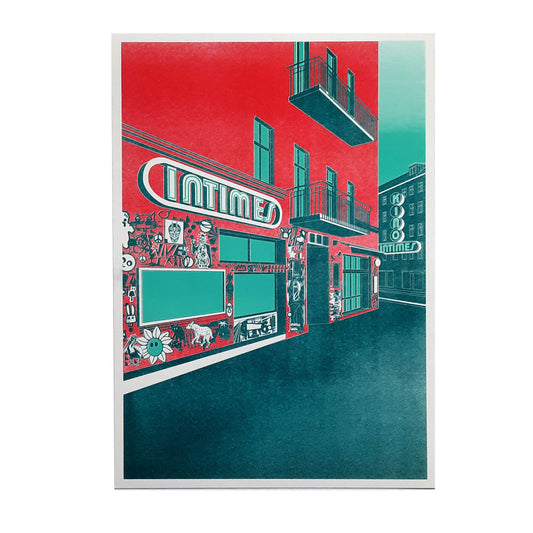 Riso Art Print: Intimes - red teal
