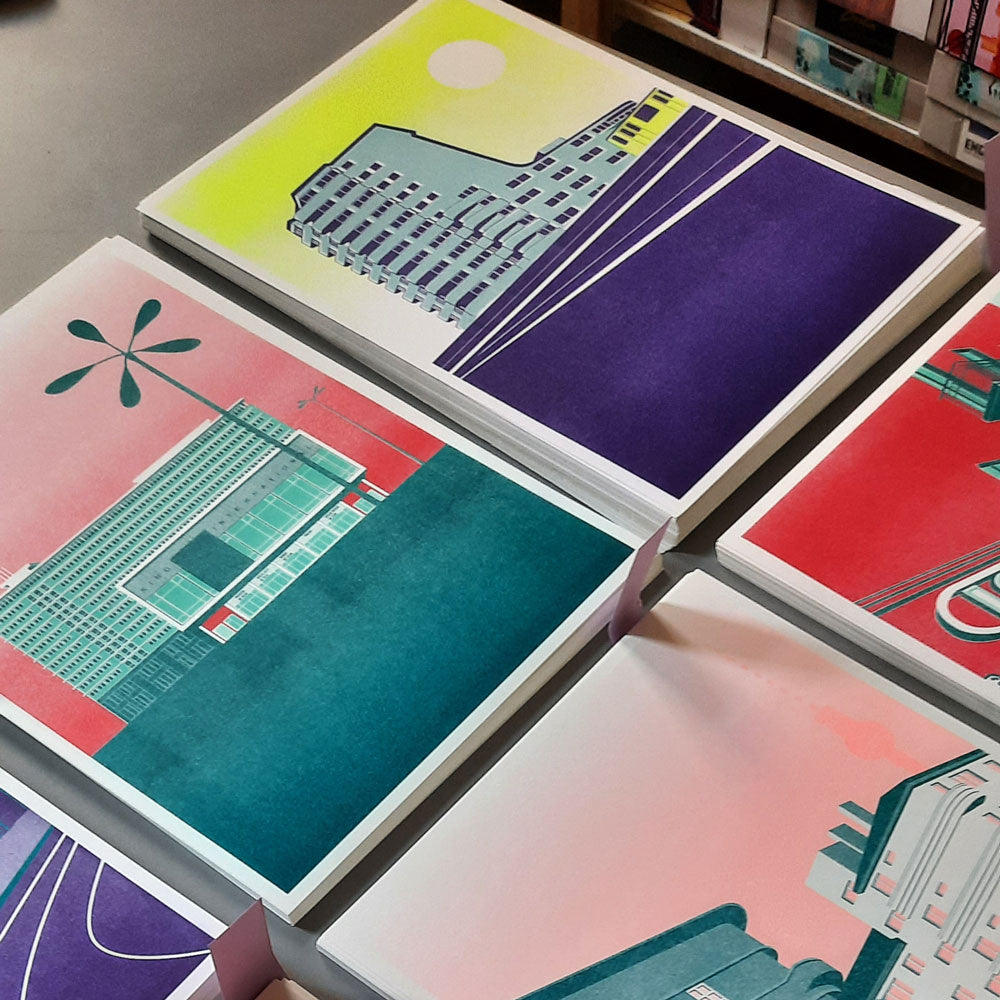 Riso Art Print: Eva - fluo orange