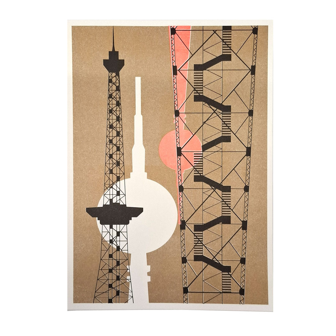 Riso Art Print: East West - gold