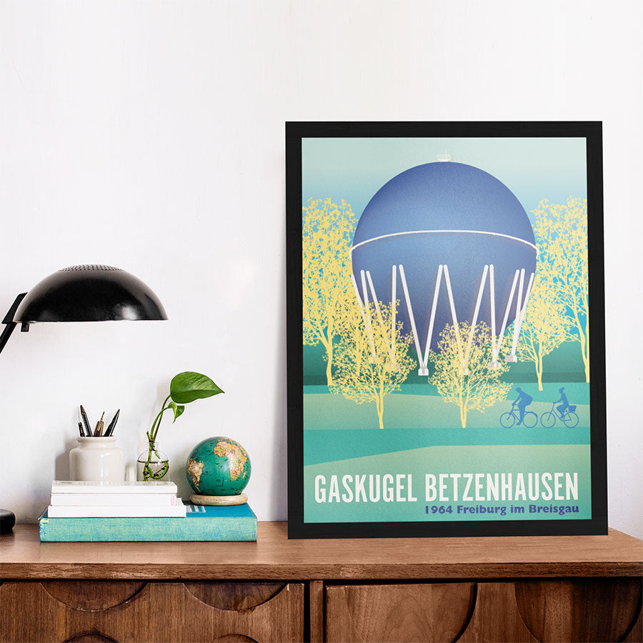 Freiburg poster: Betzenhausen gas ball 
