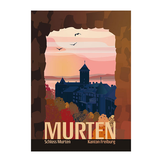 Postkarte: Freiburg Murten