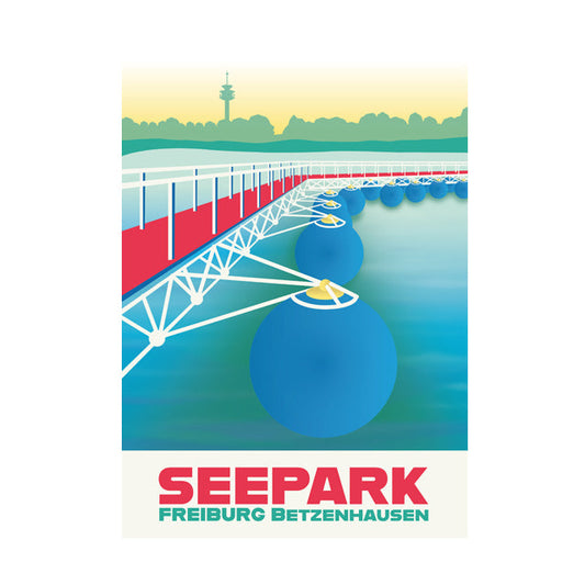 Postkarte: Freiburg Seepark