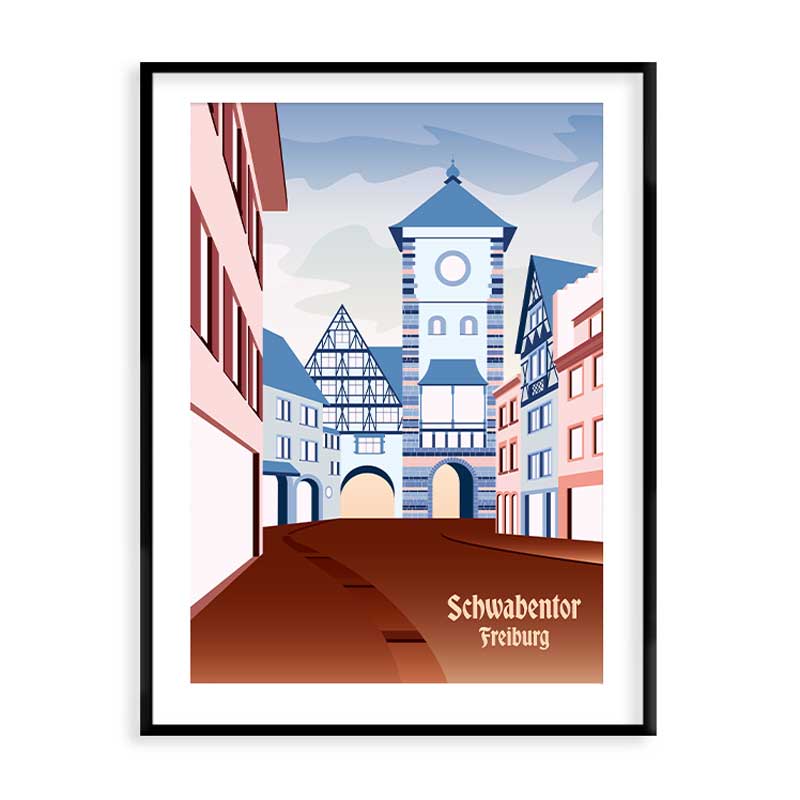 Freiburg Poster: Swabian Gate 