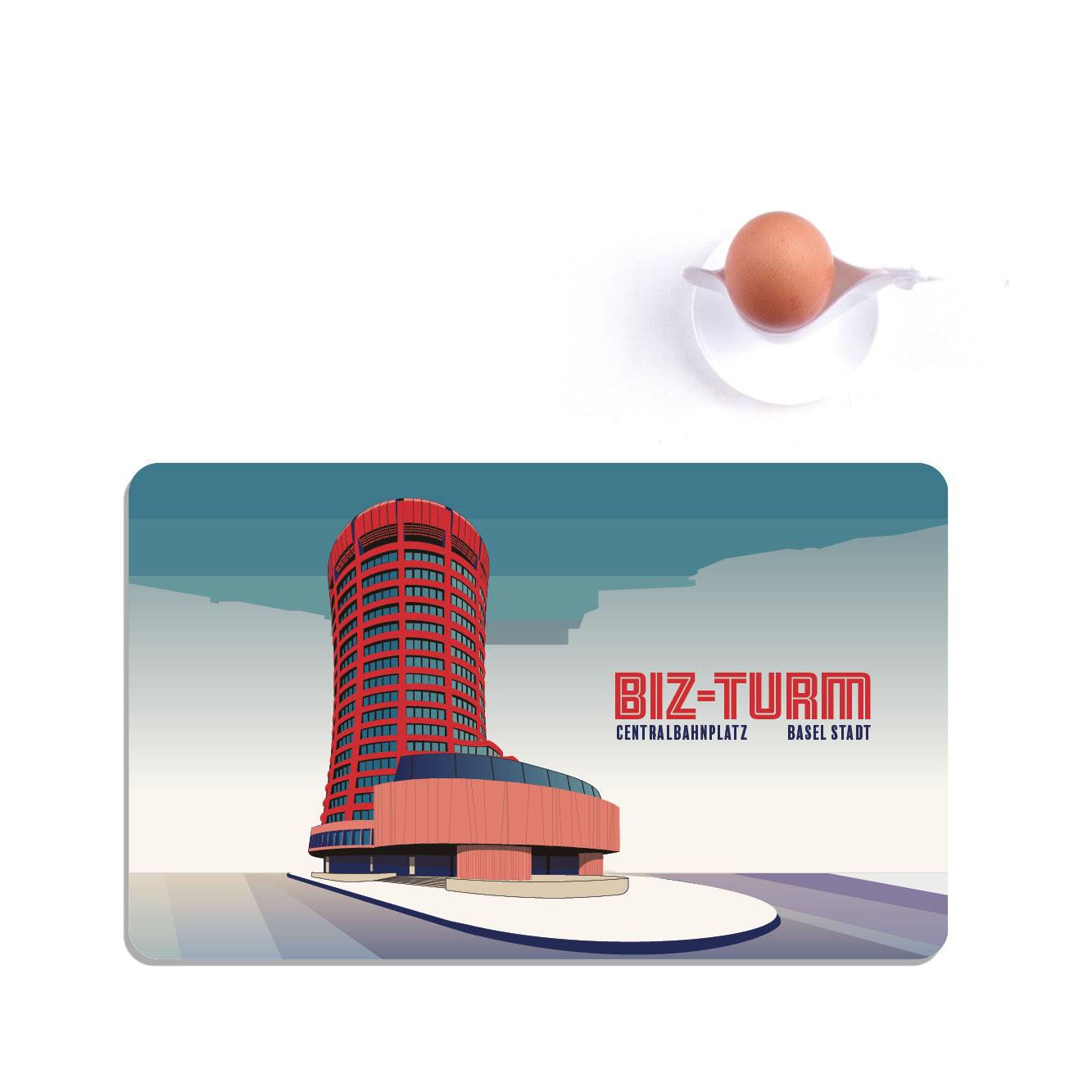 Frühstücksbrettchen: Basel BIZ Turm