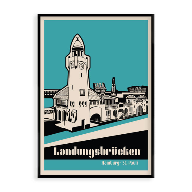 Hamburg Poster: Landungsbrücken