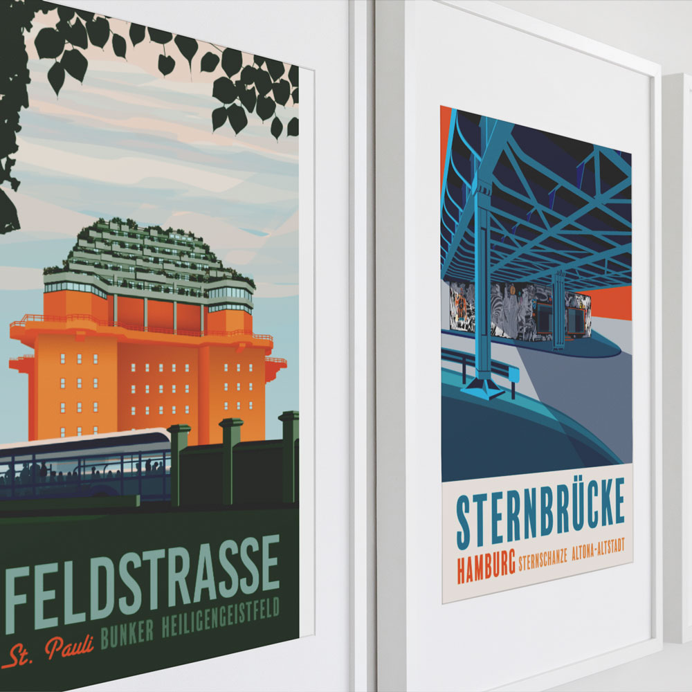 Hamburg Poster: Bunker Feldstrasse