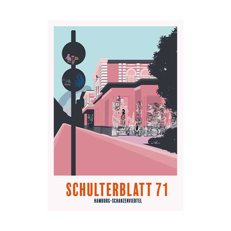 Postkarte: Hamburg Schulterblatt