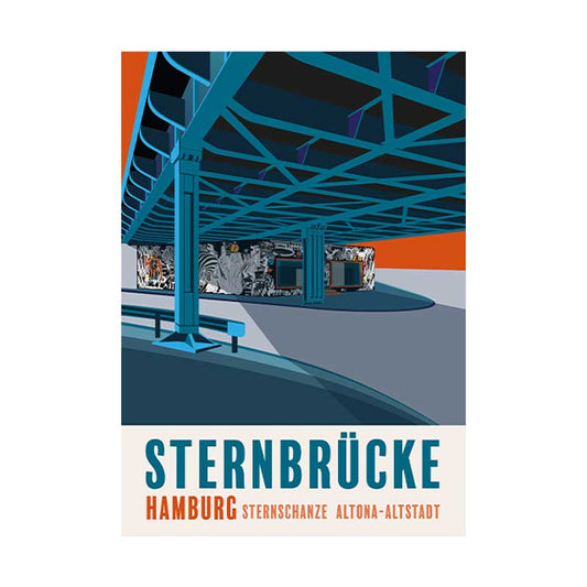 Postkarte: Hamburg Sternbrücke