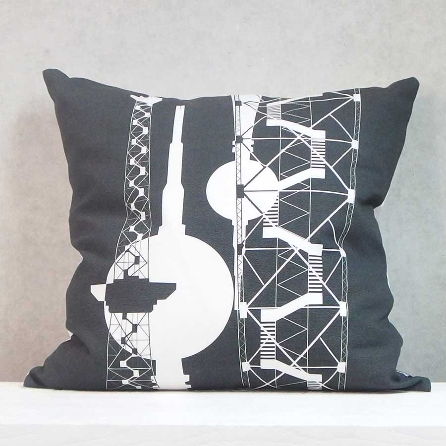 Kissen 50 x 50 cm: East-West schwarz