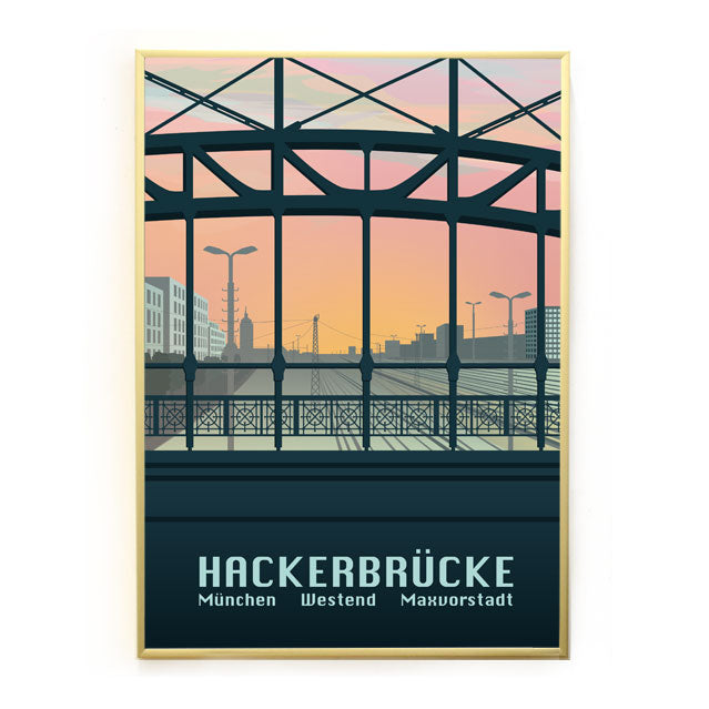 München Poster: Hackerbrücke