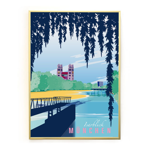 Munich poster: view of the Isar