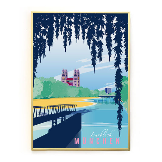 Munich poster: view of the Isar