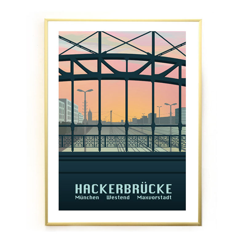 München Poster: Hackerbrücke