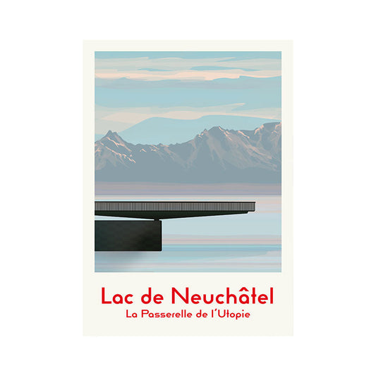 Postkarte: Lac de Neuchatel