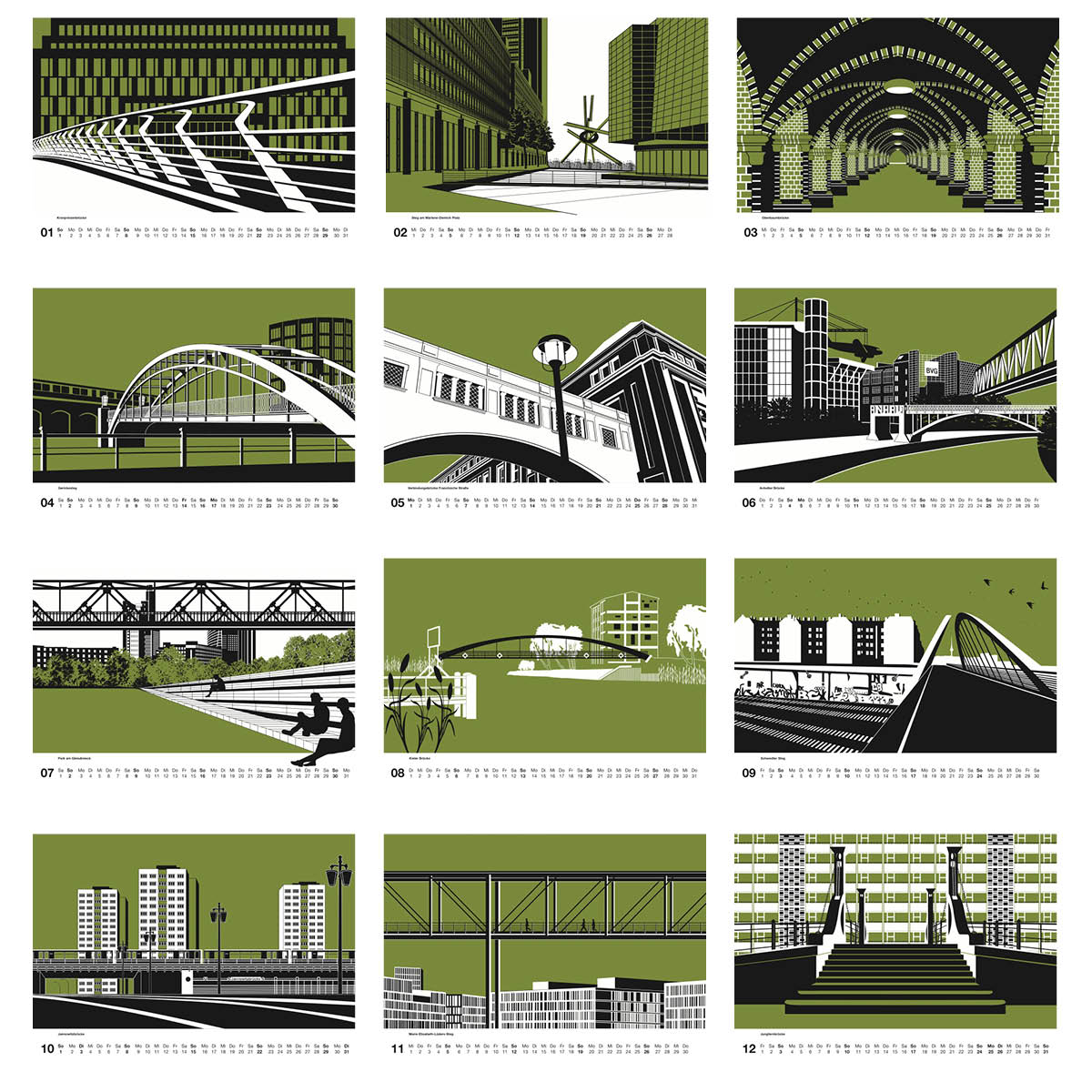 Berlin Kalender 2017: Brücken