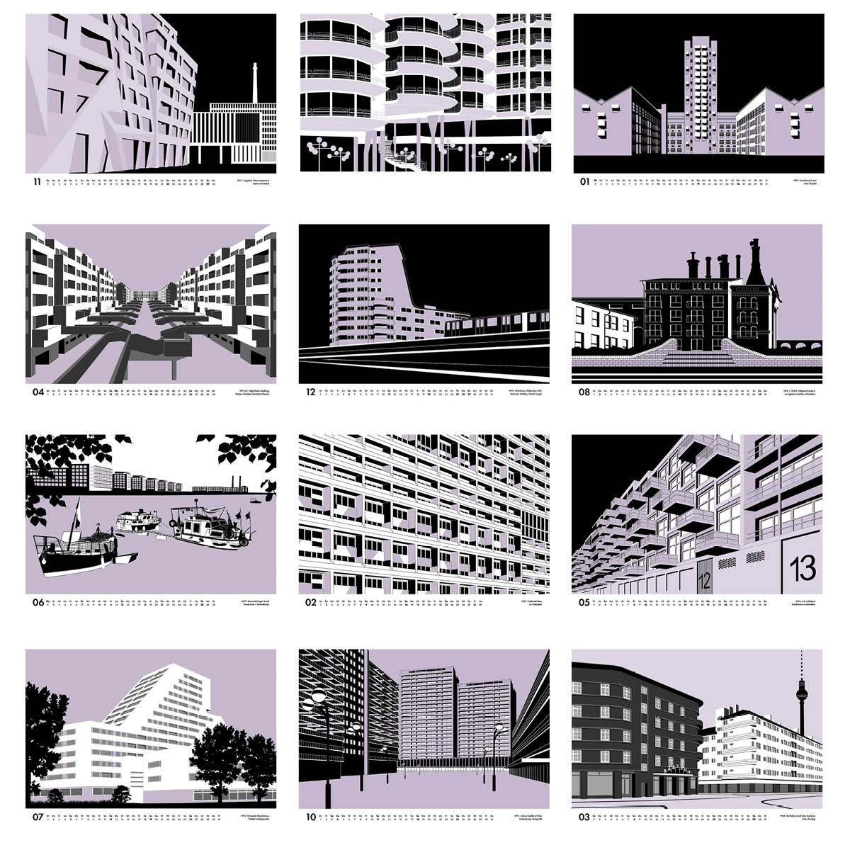 Berlin Kalender 2020: Blocks