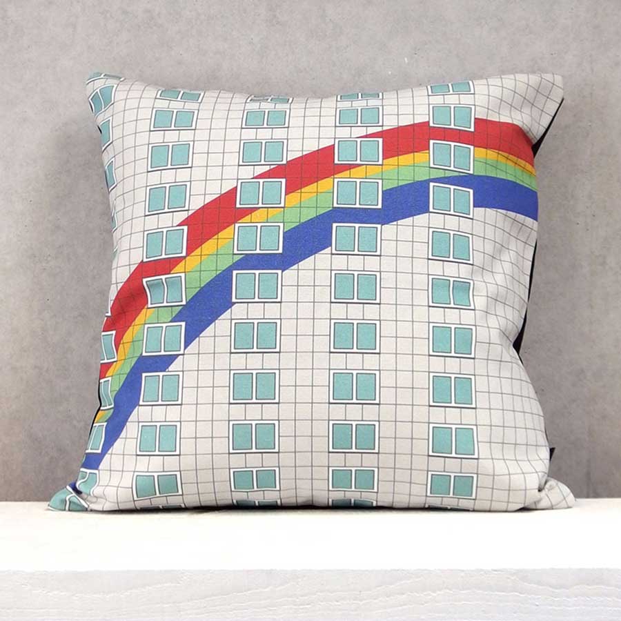 Kissen 50 x 50 cm: Regenbogenhaus