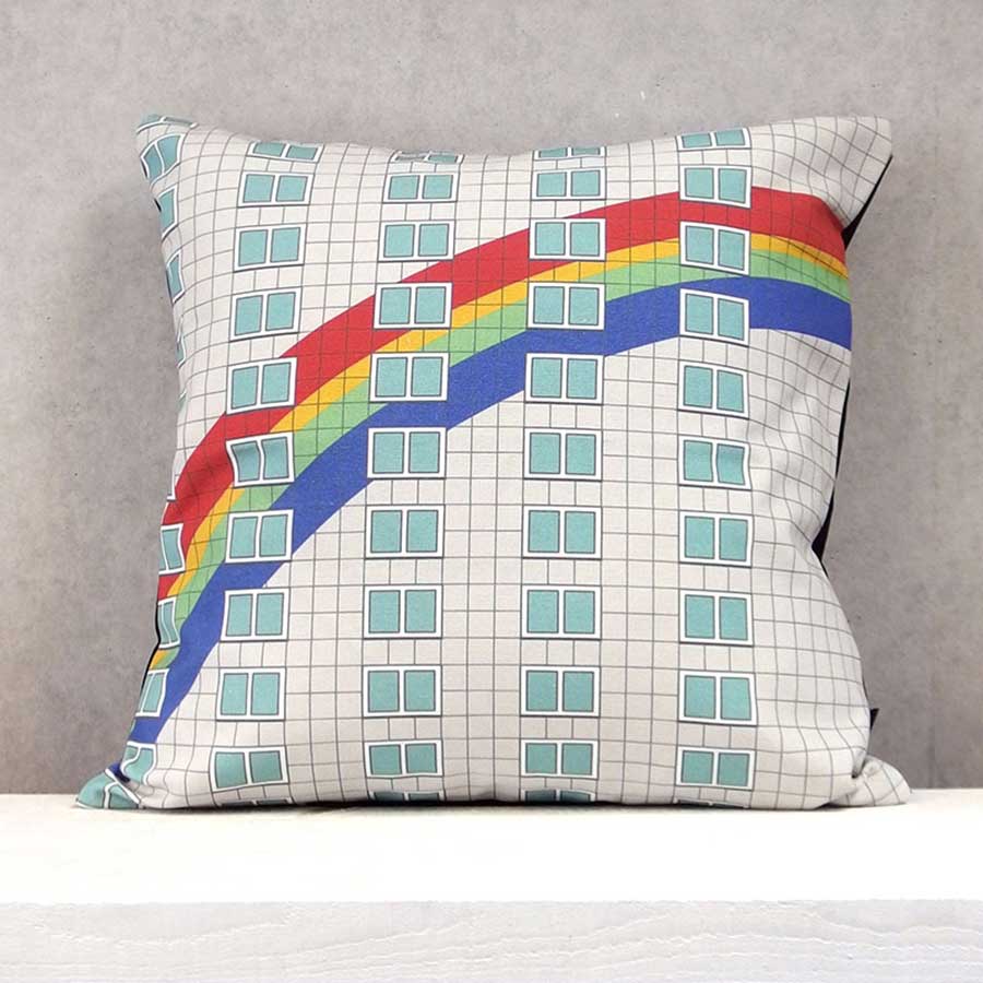 Cushion 50 x 50 cm: Rainbow house