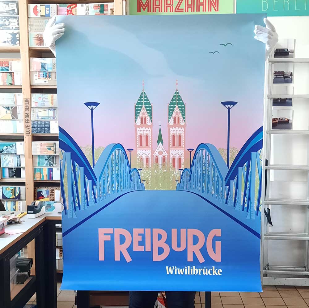 Freiburg Poster: Wiwili Bridge