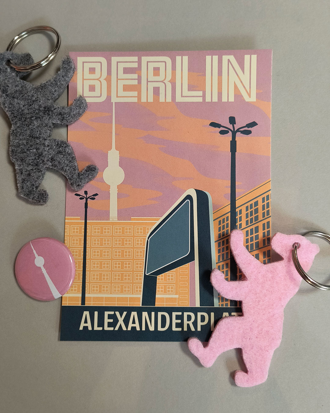 Postkarte: Alexanderplatz Abendrot