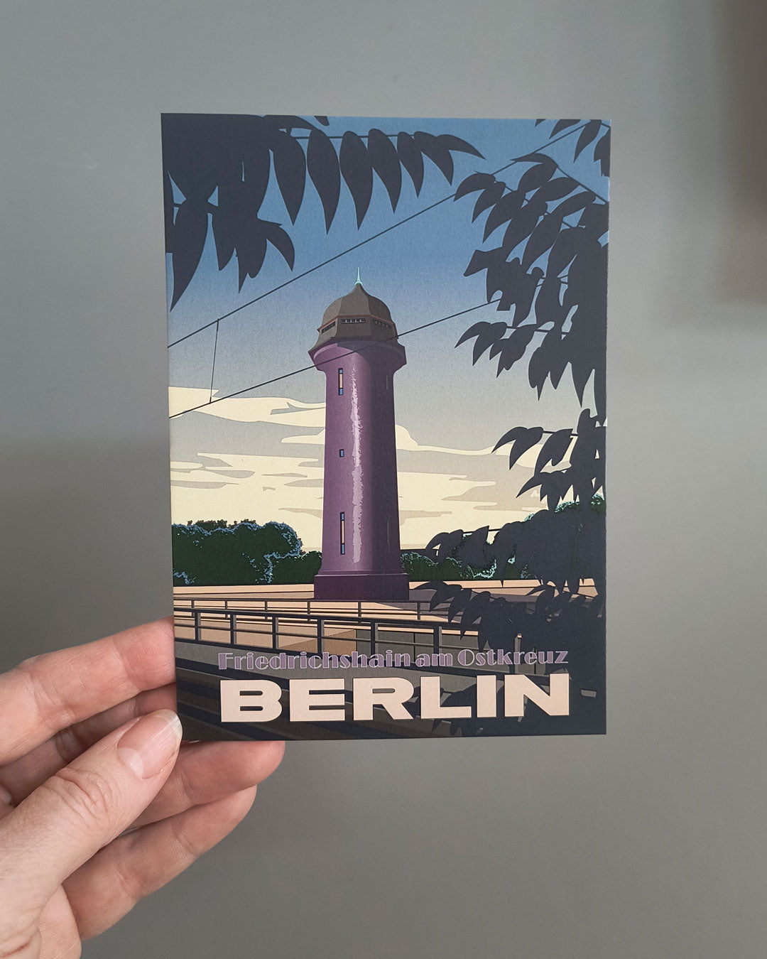 Postkarte: Friedrichshain am Ostkreuz