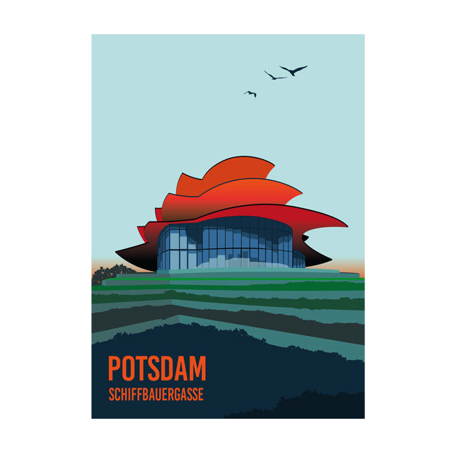 Postkarte Kulturquartier Potsdam: Die perfekte Karte für alle, die das Herz der Potsdamer Kunst- und Kulturszene in der Schiffbauergasse schätzen.