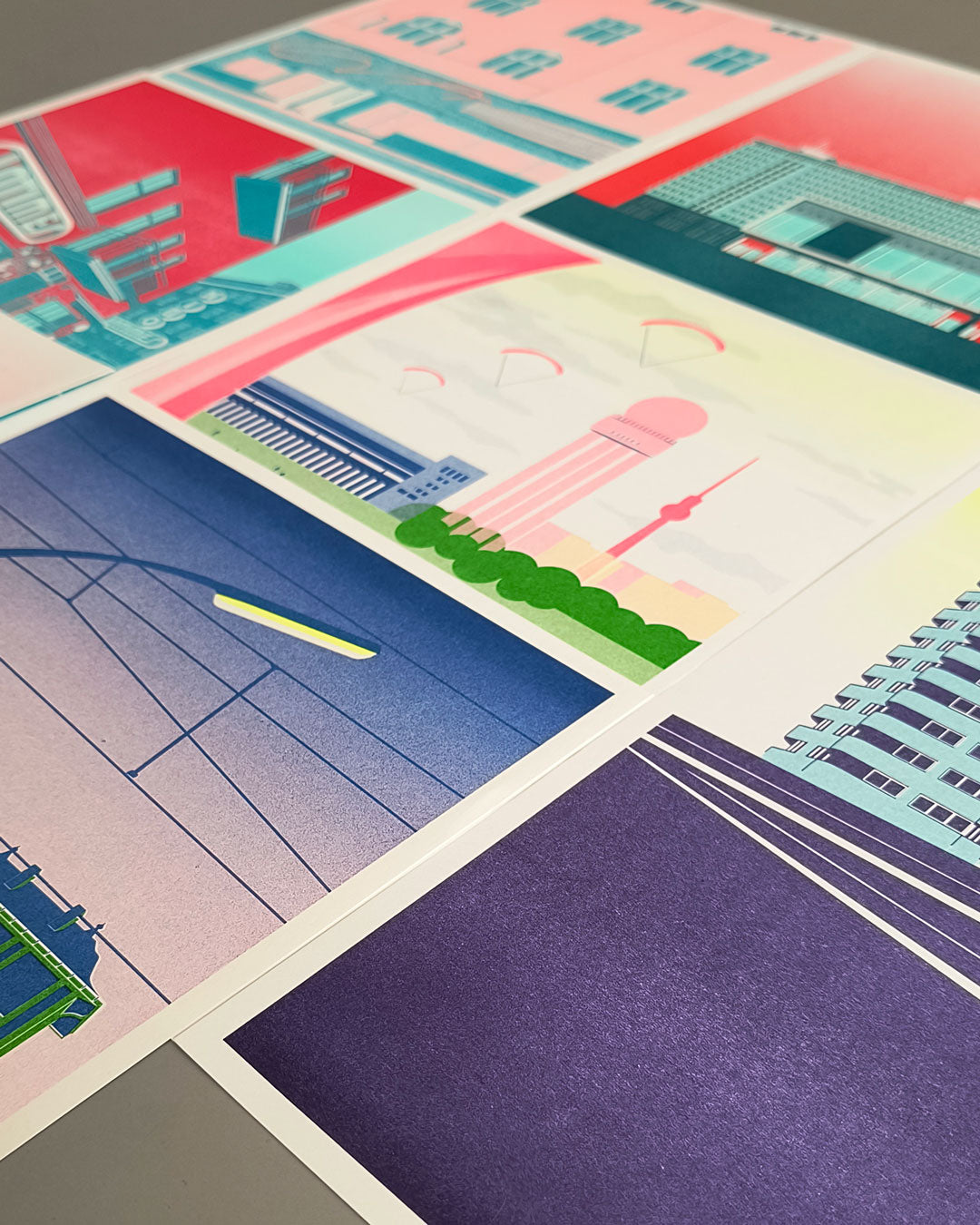 Riso Art Print: Tempelhofer Feld - fluo red