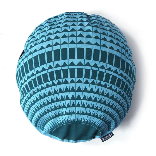 Rundes Kissen 40 cm: Fernsehturm blau