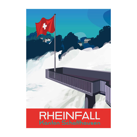 Postkarte: Schaffhaus Rheinfall