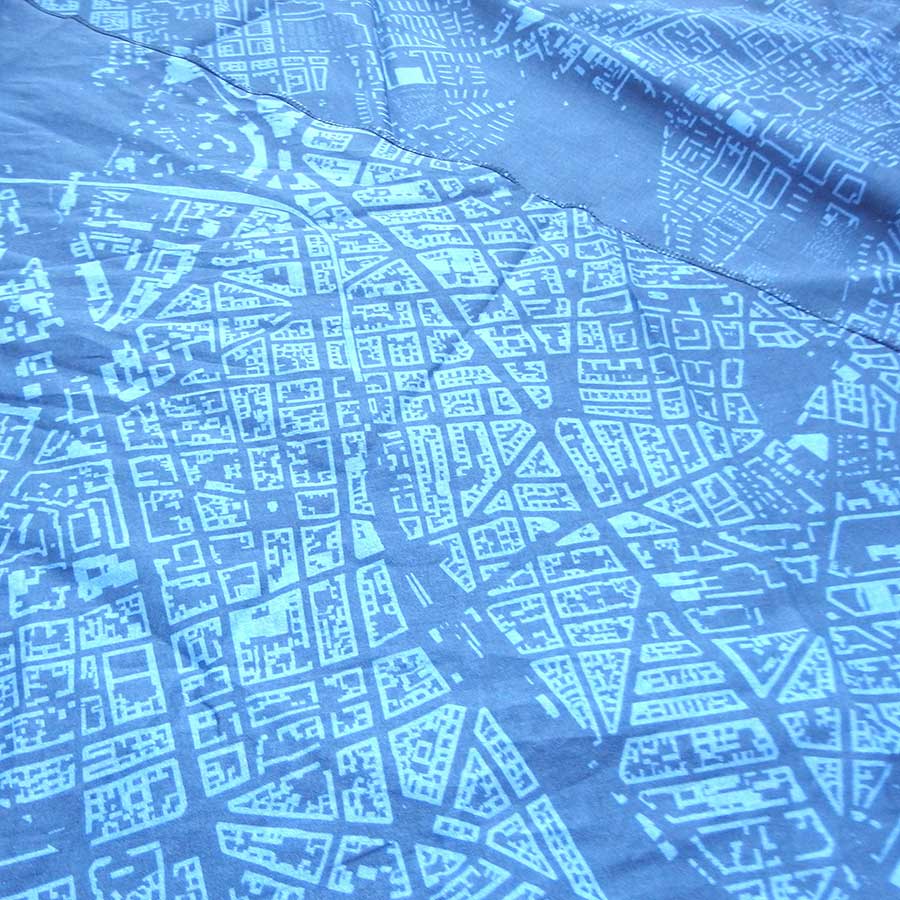 Triangular scarf: Berlin city map