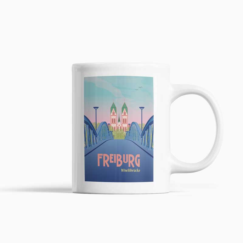 Tasse: Freiburg Wiwilibrücke