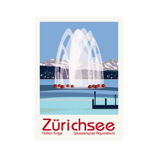 Postkarte: Zürich Zürichsee