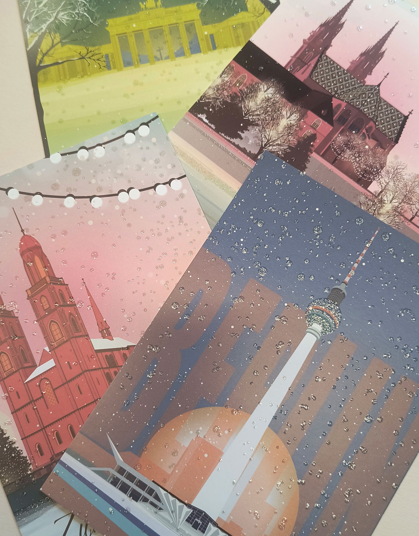 Postkarte: Basel Münster Winterzauber