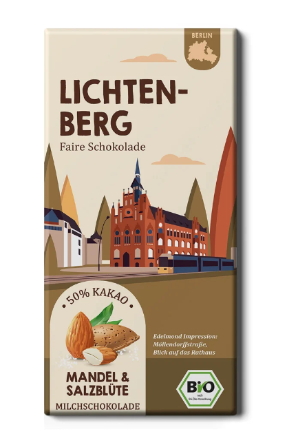 Lichtenberg Bio Schokolade mit Mandel und Salzblüte